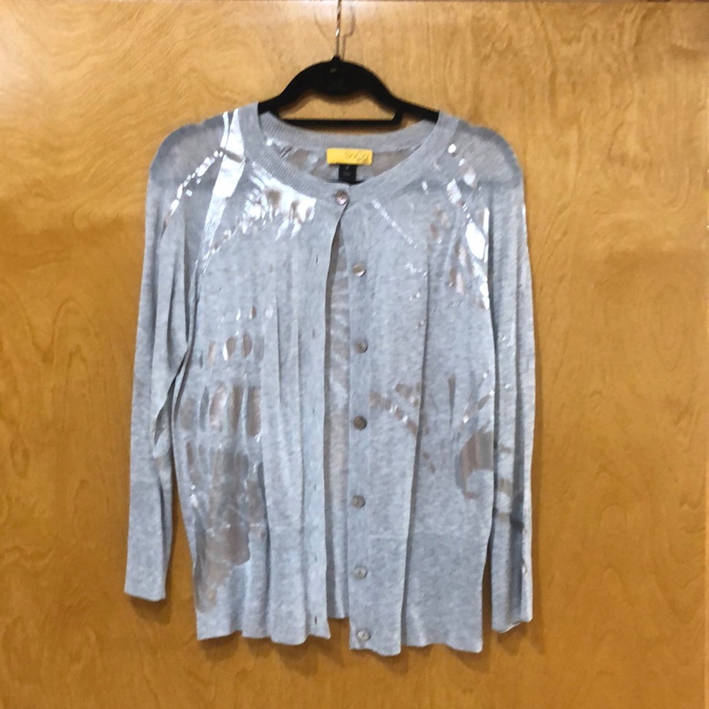 Silver and gray light weight sweater